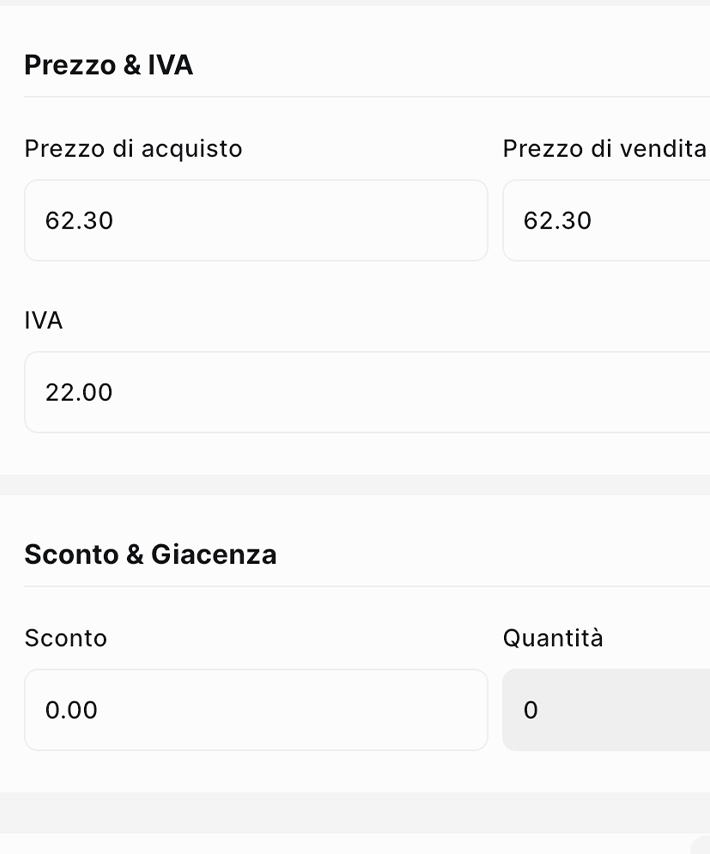 Gestione prezzi
